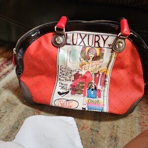 Brighton Fashionista Large Handbag World Traveler Fashion Week Red Purse